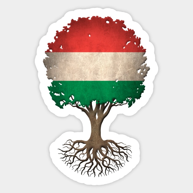 Tree of Life with Hungarian Flag Sticker by jeffbartels